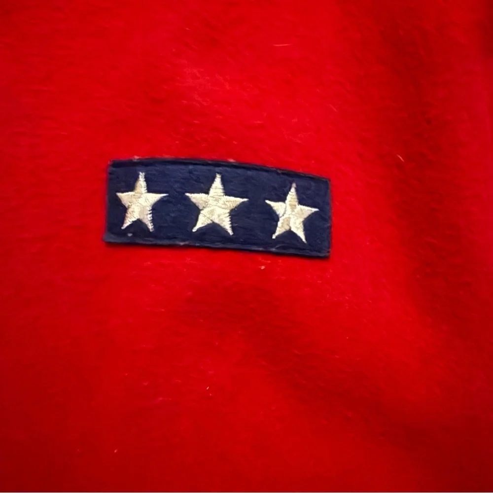 VTG 80s Red Varsity Jacket  EAST WEST by Panda Group Wool Blend LeatherSz Medium - Picture 3 of 6